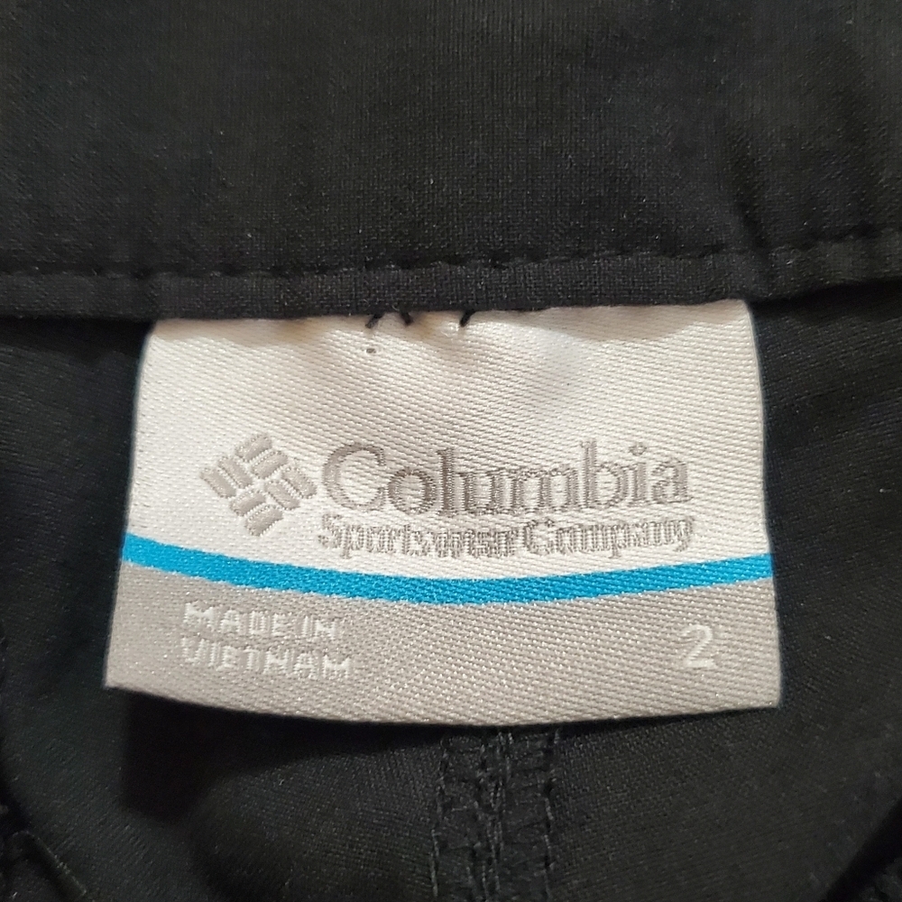 2416 * Columbia Hiking Oudoor Capri Pants Black Size 2 - Picture 12 of 16